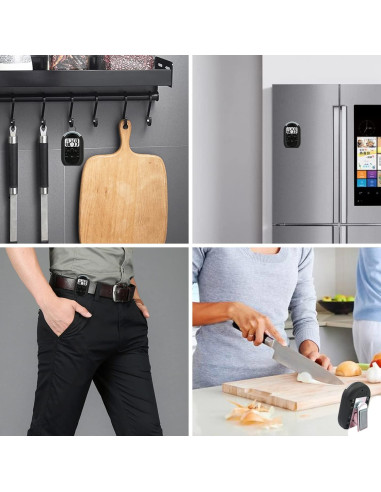 Temporizador de cocina digital X-WLANG con vibración y luz