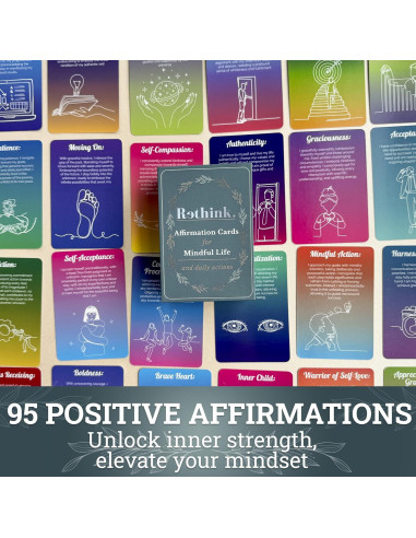 Tarjetas de Afirmaciones Positivas QUOKKA Rethink 95 Unidades