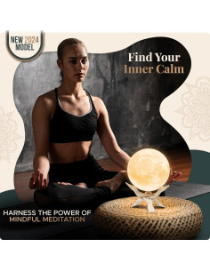 Lámpara Zen de Luna Mind-Glowing 14 cm - Luz de Meditación 2