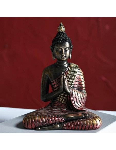 Estatua de Buda KalyZ@rts 20.5 cm Resina Hecha a Mano Decorativa Estatua de Buda KalyZ@rts 20.5 cm Resina Hecha a Mano Decorativa