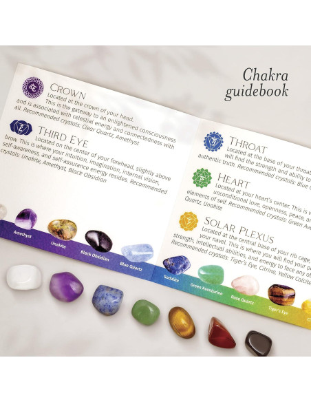 Conjunto de 10 Cristales de Chakra Elementao - Piedras Naturales para Meditación y Reiki Conjunto de 10 Cristales de Chakra Elementao - Piedras Naturales para Meditación y Reiki
