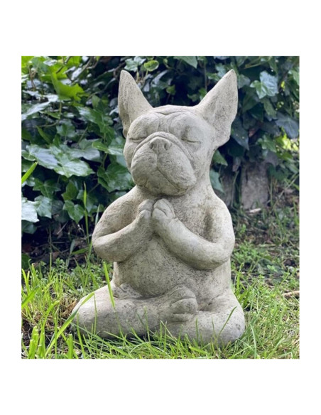 Estatua Perro Bulldog Francés Meditando YukaBa 15x10 cm