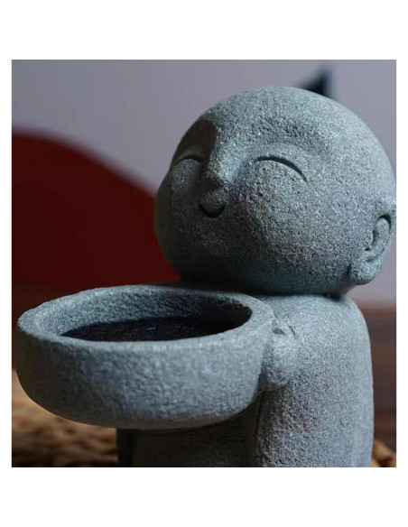 Estatua de Monje Japonés Orando Livelyfish - Arenisca 9.9x7.9 cm Estatua de Monje Japonés Orando Livelyfish - Arenisca 9.9x7.9 cm