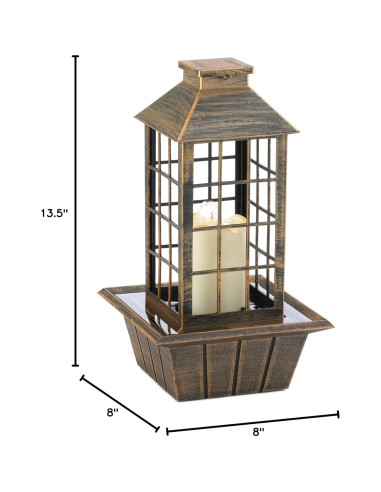 Fuente de Agua de Mesa Accent Plus 34.3 cm Bronce LED