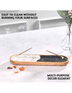 Soporte de Incienso Folkulture Yin Yang 30.48 cm Madera 2