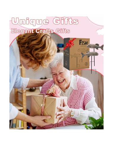 Estatuas de Jardín de Pez Koi Philodwell - Paquete de 2