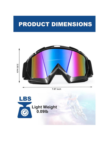 Gafas de Motocross Carsories YG-02 a Prueba de Polvo y Viento