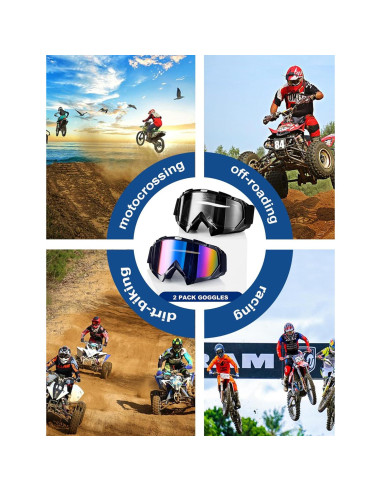 Gafas de Motocross Carsories YG-02 a Prueba de Polvo y Viento