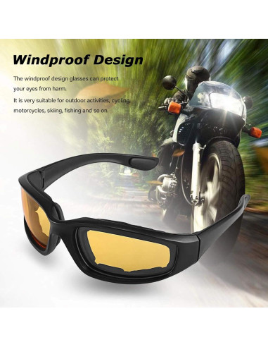 Gafas de Motocicleta Peicees con Protección UV y 2 Máscaras