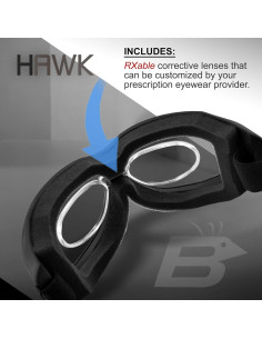 Gafas de sol Birdz Eyewear Hawk RXables anti-vaho para motocicleta 2