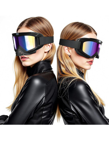 Gafas de Motocicleta Dizywiee con Lentes Antivaho y Ajustables
