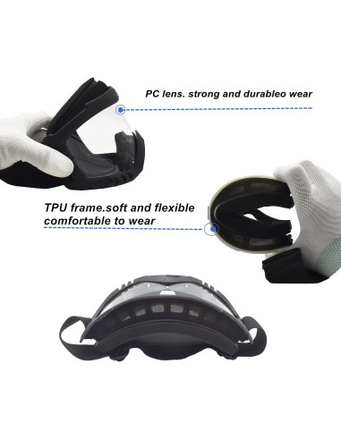 Gafas de Motocross LJDJ Lj22-01bw con Protección UV - 2 Paquetes