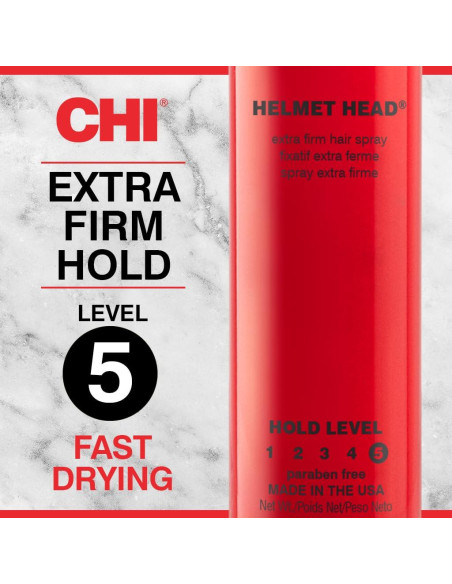 Laca para Cabello CHI Casco Cabeza Extra Firme 73.93 g Laca para Cabello CHI Casco Cabeza Extra Firme 73.93 g