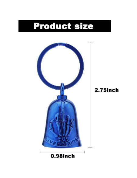 Campana para Motocicleta AilRabbit 123 Acero Inoxidable Azul Campana para Motocicleta AilRabbit 123 Acero Inoxidable Azul