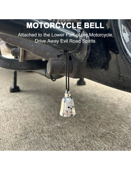 Campana de Motocicleta Dream Apparel Calavera con Cristales Campana de Motocicleta Dream Apparel Calavera con Cristales