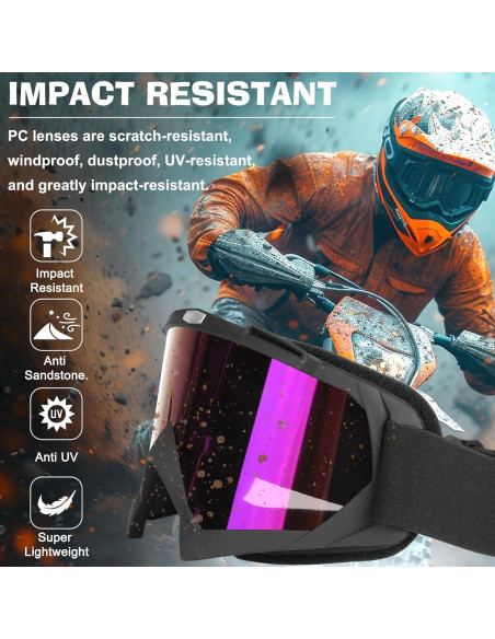 Gafas de Motocicleta YENPK 634 - Protección UV y Antivaho Gafas de Motocicleta YENPK 634 - Protección UV y Antivaho