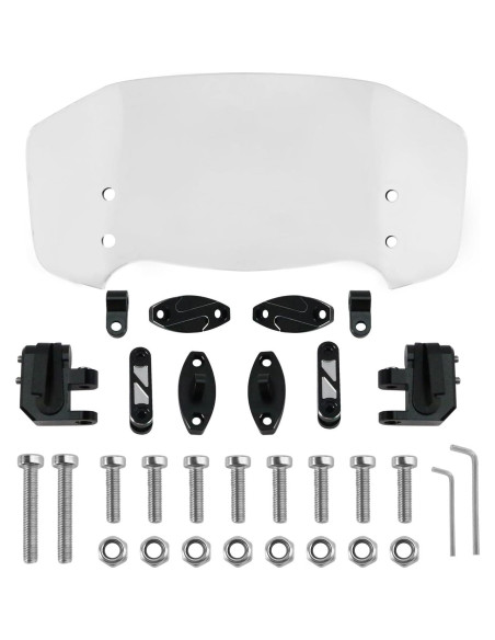Extensión de Parabrisas Universal PACEWALKER 30cm para Motocicleta Extensión de Parabrisas Universal PACEWALKER 30cm para Motocicleta