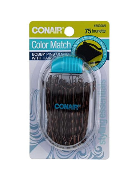 Pinzas para Cabello Conair 75 Unidades Marrón Pinzas para Cabello Conair 75 Unidades Marrón