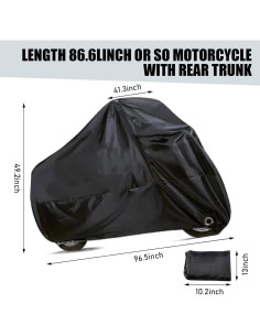 Cubierta de Motocicleta JawGrew Impermeable 2.45m Plegable 2