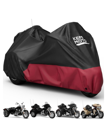 Funda para Motocicleta Trike KEMIMOTO Impermeable Rojo Funda para Motocicleta Trike KEMIMOTO Impermeable Rojo