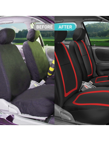 Funda de Asiento de Coche FH Group Rojo Ajuste Universal Funda de Asiento de Coche FH Group Rojo Ajuste Universal