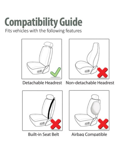 Funda de Asiento de Coche FH Group Rojo Ajuste Universal