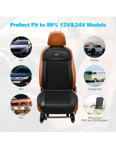 Funda de Asiento de Coche Refrigerante ZenRui Y003 con Masaje