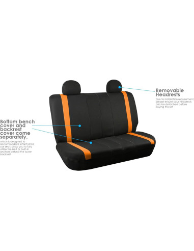 Cubiertas de Asientos de Automóvil TLH Naranja Universal 2 Piezas
