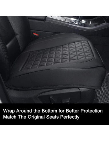 Funda de Asiento de Coche Black Panther FSC-01, Cuero PU Negro