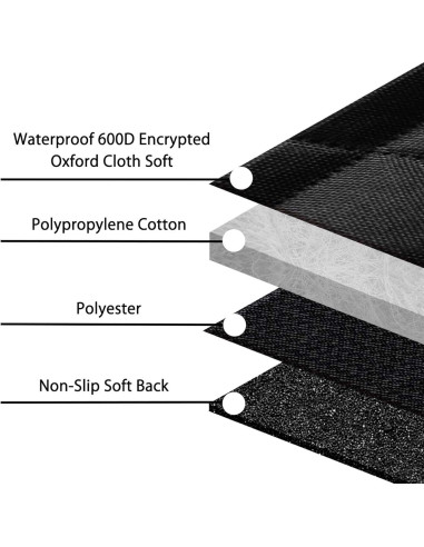Cubierta de Asiento para Perros Femuar Negra Impermeable 137x147cm