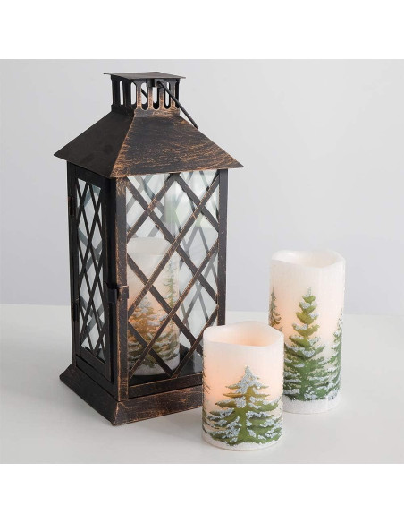 Velas LED Sin Llama Eldnacele 3 Pilares Cera Real 10-15 cm Velas LED Sin Llama Eldnacele 3 Pilares Cera Real 10-15 cm