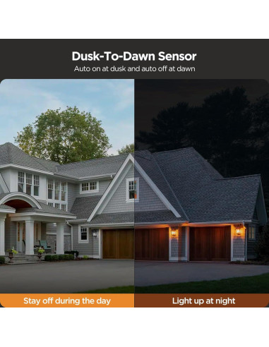 Bombillas LED de Llama Vicstone E26 Dusk to Dawn 2 Pzas
