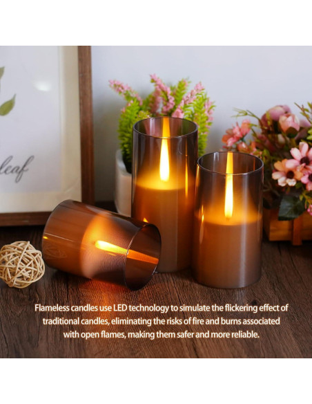 Velas LED sin llama JINYANIA con control remoto y temporizador Velas LED sin llama JINYANIA con control remoto y temporizador