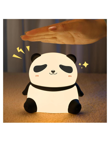 Luz Nocturna Panda Coutundy LED Regulable 3 Niveles Silicona