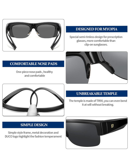 Gafas de Sol Polarizadas DUCO DC8992 UV400 Marco TR90 Gafas de Sol Polarizadas DUCO DC8992 UV400 Marco TR90