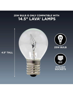 Bombillas de Reemplazo Lava 5025-6 Incandescentes 25W 2-Pack 2