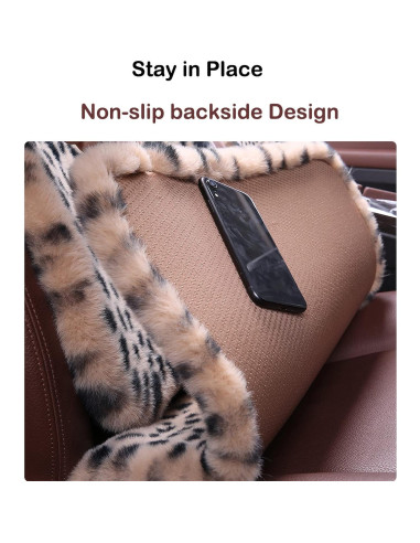 Fundas de Asiento de Leopardo Esponjoso Seemehappy 6 PCS