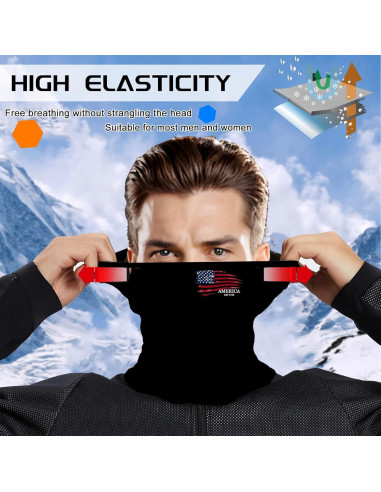 Gaiter de Cuello Invierno Bandera Americana - Unisex