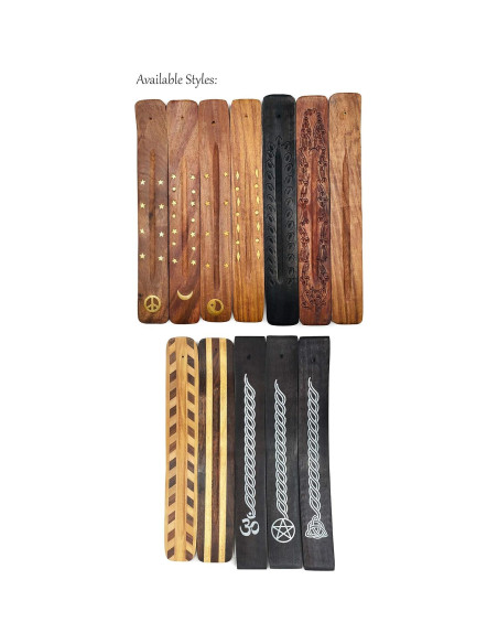 Soporte de Incienso Imaginación Alternativa - Madera Negra 25.4cm Soporte de Incienso Imaginación Alternativa - Madera Negra 25.4cm