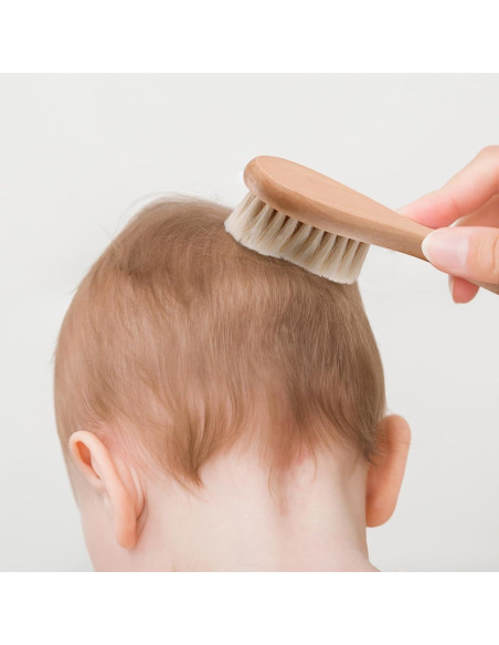 Cepillo de Cabello de Madera Haakaa para Bebés - Cerdas Naturales Cepillo de Cabello de Madera Haakaa para Bebés - Cerdas Naturales