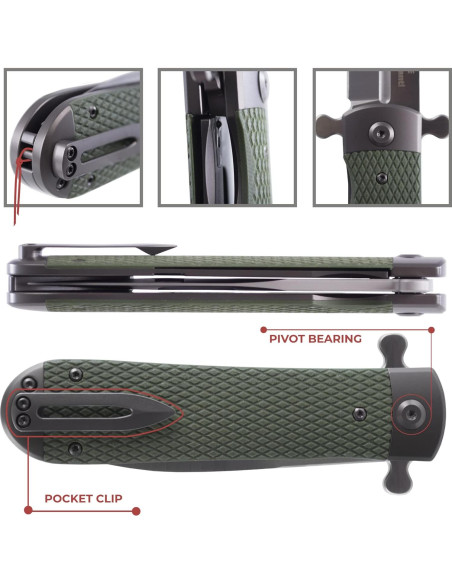 Cuchillo Plegable Ganzo Samson-GR Hoja D2 Mango G10 Verde Cuchillo Plegable Ganzo Samson-GR Hoja D2 Mango G10 Verde