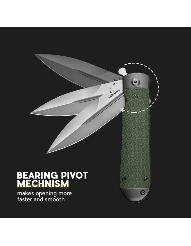 Cuchillo Plegable Ganzo Samson-GR Hoja D2 Mango G10 Verde