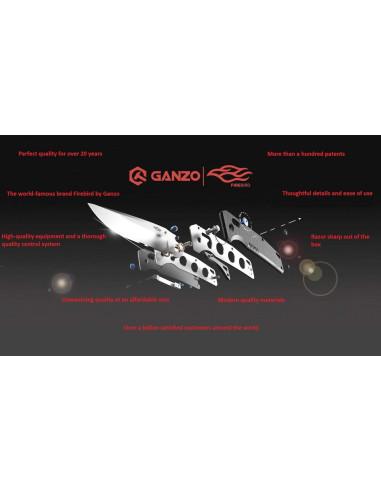 Cuchillo Plegable Firebird Ganzo FH41-CG Acero D2 Mango G10