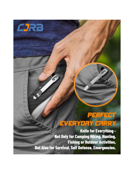 Cuchillo Plegable CJRB Kicker D2 Mango Fibra Carbono 21cm Cuchillo Plegable CJRB Kicker D2 Mango Fibra Carbono 21cm