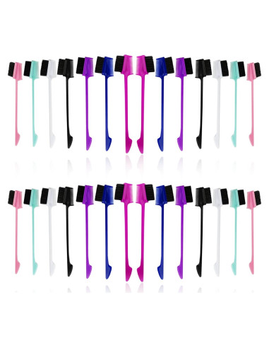 Cepillo de Bordes para Cabello NSBELL 28PCS 3 en 1 7 Colores