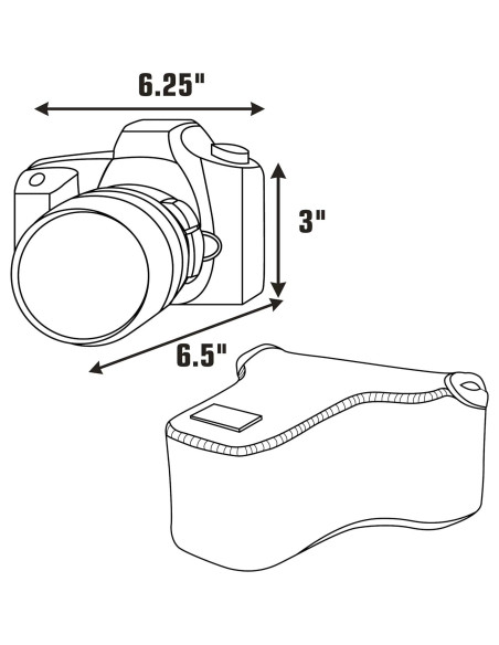 Funda Neopreno para Cámara DSLR USA GEAR Gris Tejido Funda Neopreno para Cámara DSLR USA GEAR Gris Tejido