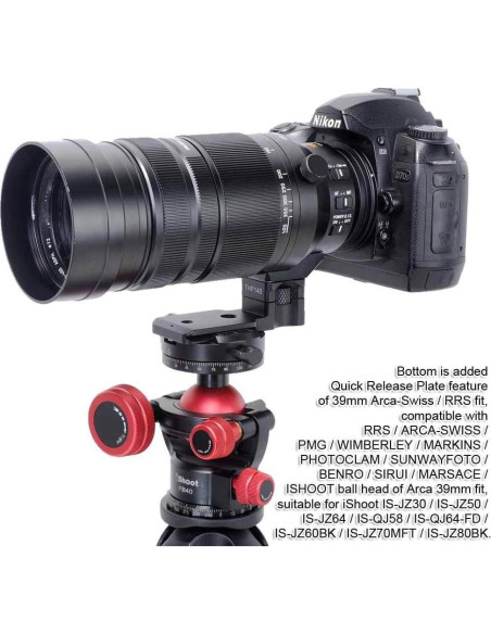 Pie de Collar de Lente iShoot IS-THP140 para Panasonic 100-400mm Pie de Collar de Lente iShoot IS-THP140 para Panasonic 100-400mm