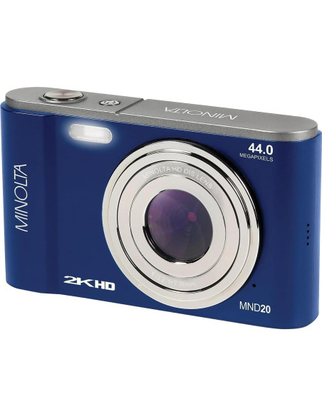 Cámara Digital Minolta MND20 44 MP 2.7K Azul + Accesorios Cámara Digital Minolta MND20 44 MP 2.7K Azul + Accesorios