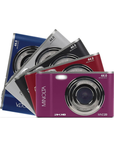 Cámara Digital Minolta MND20 44 MP 2.7K Azul + Accesorios