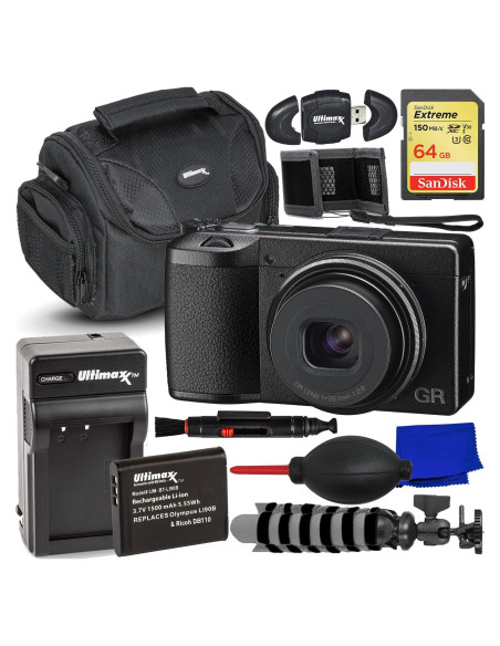 Cámara Digital Ricoh GR IIIx + Accesorios 16 Piezas Cámara Digital Ricoh GR IIIx + Accesorios 16 Piezas